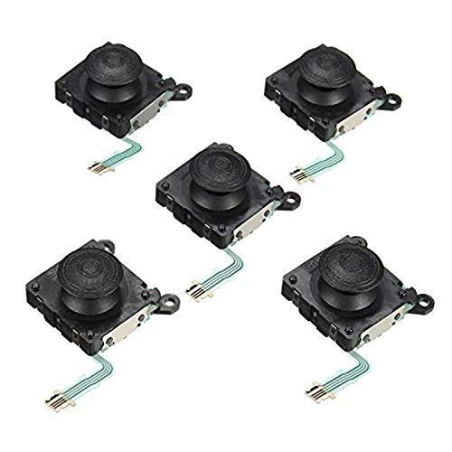 5 X Replacement 3D Joystick Wireless Controller Rocker Sensor Analog Joystick Thumb Stick Grips Cap Button for PS Vita 2000 PSV 2000 Slim Repair Part