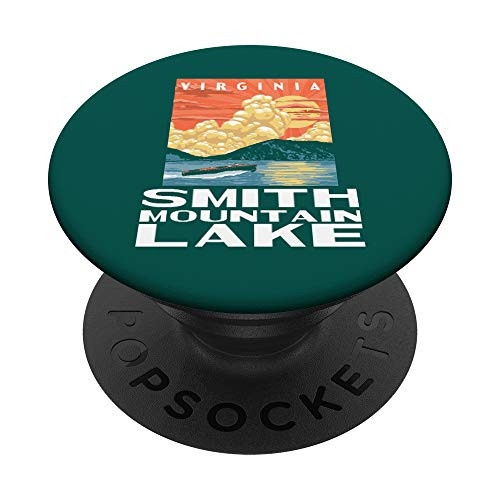 Retro Smith Mountain Lake Virginia WPA Style Vintage PopSockets Grip and Stand for Phones and Tablets