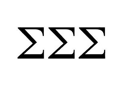 CCI Sigma Sigma Sigma Sorority Decal Vinyl Sticker|Cars Trucks Vans Walls Laptop|Black|5.75 x 2.0 in|CCI2191