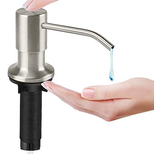 Soap Dispenser for Kitchen Sink Brushed Stainless Steel Soap Dispenser Countertop Pump Hand Lotion Built in Bottle,Dish Soap Dispenser Kitchen Soap Dispenser for Kitchen with 500ML PE Soap Bottle Soap Dispenser for Kitchen Sink Brushed Stainless Steel Soap Dispenser Countertop Pump Hand Lotion Built in Bottle,Dish Soap Dispenser Kitchen Soap Dispenser for Kitchen with 500ML PE Soap Bottle