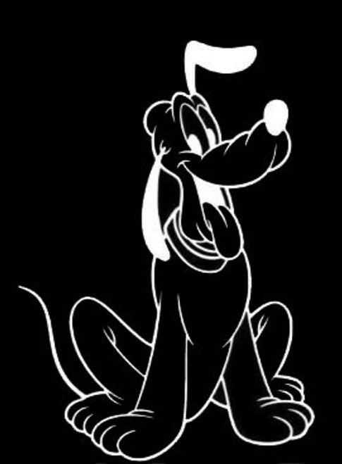 LLI Disney Pluto | Decal Vinyl Sticker | Cars Trucks Vans Walls Laptop | White |7.5 x 5.3 in | LLI818