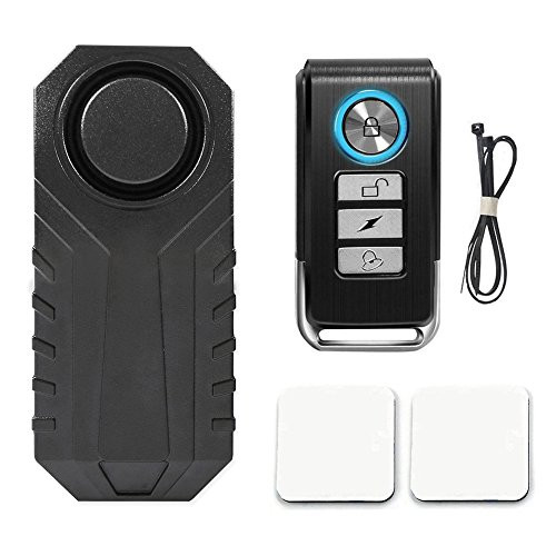 Yuanhong Anti-Theft Security Bike Alarm with Remote Control, Wireless Waterproof Vibration Sensor Motorcycle Bicycle Alarm -Black