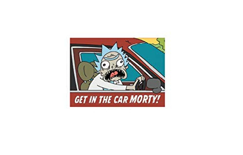 Rick and Morty, GET in The CAR Morty! - Licensed Original Magnet, 2.5" x 3.5"