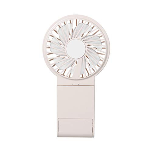 Fartido Makeup Mirror Fan Mobile Phone Bracket Mini USB Handheld Fan Colourful Light Makeup Mirror Fan Mobile Phone Holder Electric Fan USB Fan Mini Fan Handheld Cooler