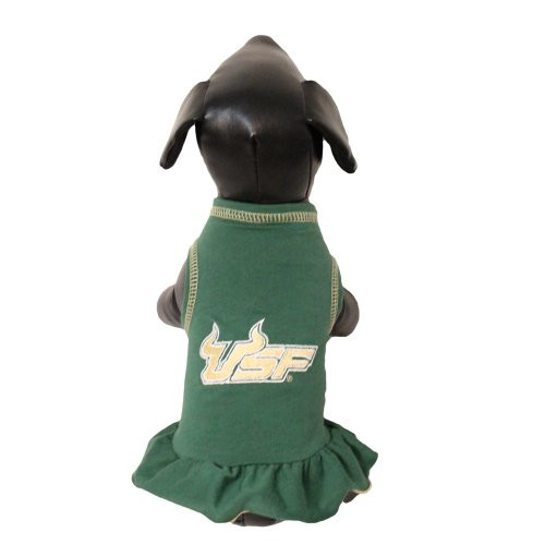 NCAA South Florida Bulls Cheerleader Dog Dress (Team Color, XX-Small)