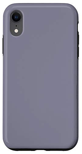 iPhone XR Lavender-Gray 2021 Matte Plain Phone-12 Cute Solid-Color Case