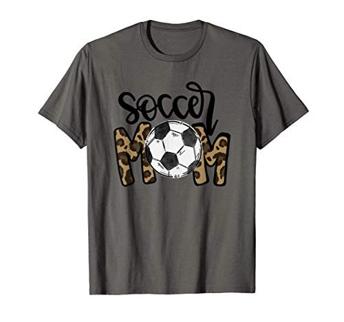 Soccer Mom Leopard Funny Soccer Mom Mother's Day 2021 T-Shirt