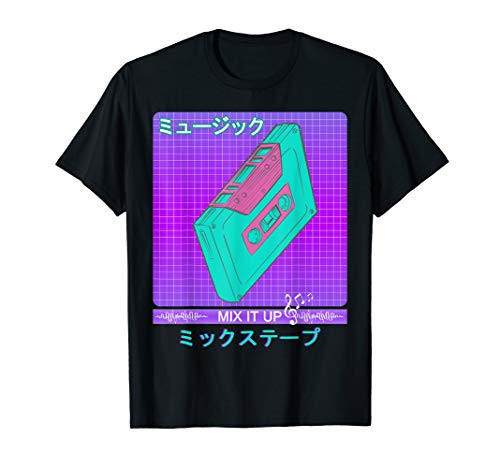 Mix Tape 90s 80s Japanese Otaku Aesthetic Vaporwave Art T-Shirt Mix Tape 90s 80s Japanese Otaku Aesthetic Vaporwave Art T-Shirt