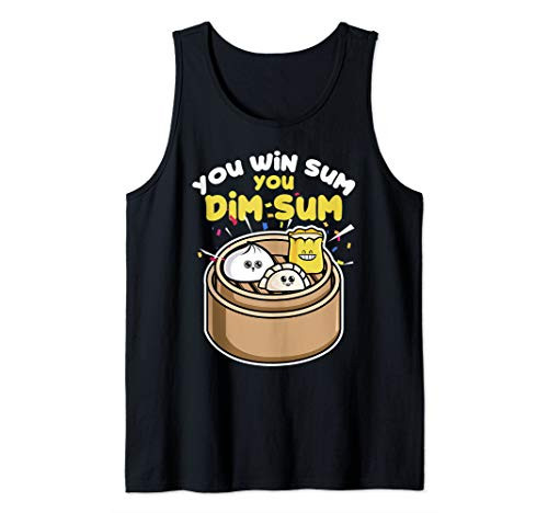 Funny Hong Kong Dim Sum Pun Gift Design Yum Cha Tank Top