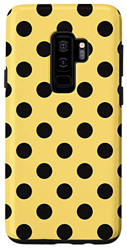 Galaxy S9plus Polka Dot Phone Case Black and Yellow Mustard Background Case