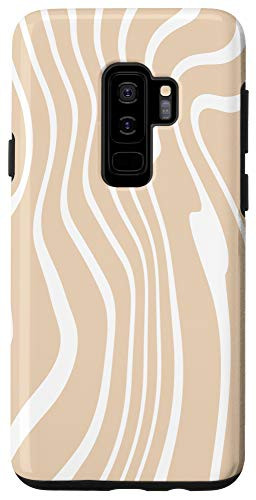 Galaxy S9plus Light Tan White Zebra Print Stripe Pattern Case