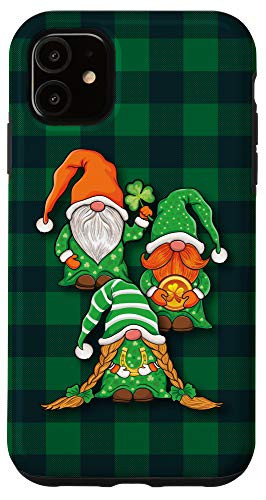 iPhone 11 Irish Leprechaun check plaid pattern Gnomes St. Patricks Day Case
