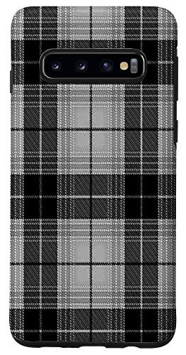 Galaxy S10 Black and White Checks Plaids Pattern Checked Plaid Case
