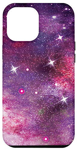 iPhone 12 Pro Max Galaxy Design Gift Pink Purple Stars Clouds Outer Space Case