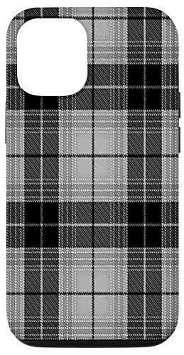 iPhone 12/12 Pro Black and White Checks Plaids Pattern Checked Plaid Case