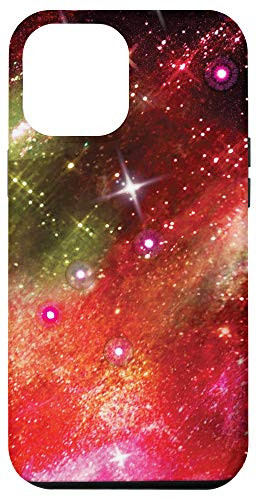 iPhone 12 Pro Max Galaxy Design Gift Stars Outer Space Pink Green Red Orange Case
