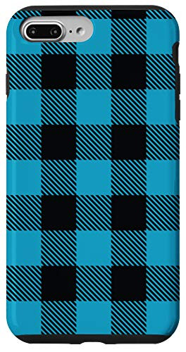 iPhone 7 Plus/8 Plus Buffalo Plaid Blue White Check Flannel Gingham Pattern Gift Case