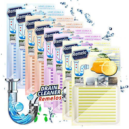Drain Cleaner Sticks, Drains Sinks Pipes Septic Tank Safe Drain Sticks- Prevents Clogged Drain, Non-Toxic Sink Cleaning Deodorant for The Kitchen and Bathroom (8)