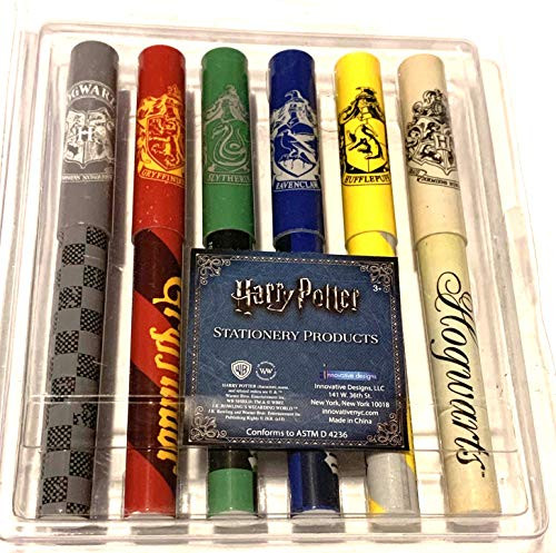 Harry Potter Hogwarts Gryffindor Slytherin Ravenclaw Pen Set 6 Pens Sealed