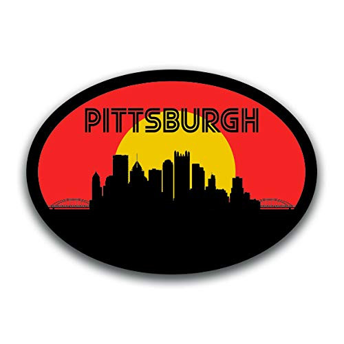 Pittsburgh Pennsylvania Skyline Vinyl Decal Sticker | Cars Trucks Vans SUVs Windows Walls Cups Laptops | Full Color Printed | 5.5 Inch | KCD2596