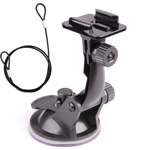 MEINUOKE Suction Cup Mount + Safety Stainless Steel Tether Lanyard for GoPro Hero 7 6 5 4 3 3+ Session Cameras MEINUOKE Suction Cup Mount + Safety Stainless Steel Tether Lanyard for GoPro Hero 7 6 5 4 3 3+ Session Cameras