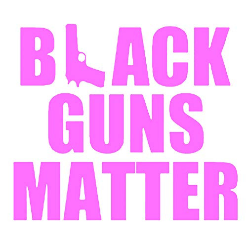 KCD Black Guns Matter 2nd Amendment Vinyl Decal Sticker|Walls Cars Trucks Vans Laptops|Pink|5.5 in|KCD734P