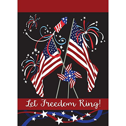 Let Freedom Ring Flags Patriotic Night Sky 13 x 18 Rectangular Small Garden Flag