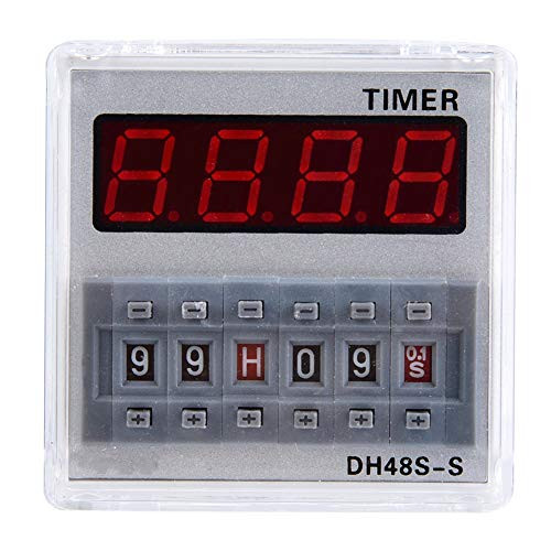 0.1S-99H Time Relay DH48S-S Programmable Timer Heavy Duty 8-Pin Electronic Delay Relay for Remote Control(380VAC)