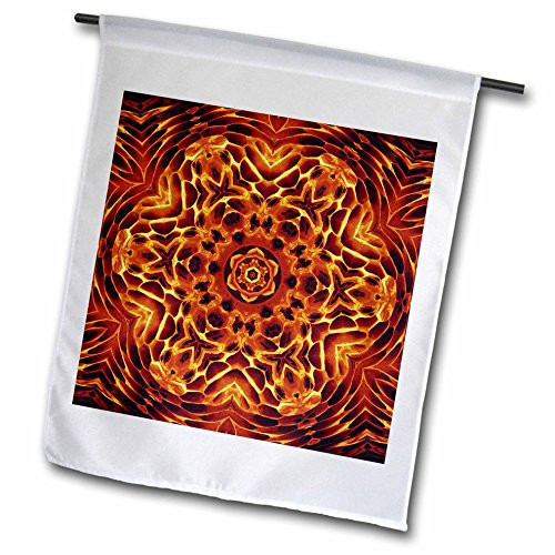 3dRose Land of Dark Honey Decorative Star Mandala - Garden Flag, 12 by 18 inch