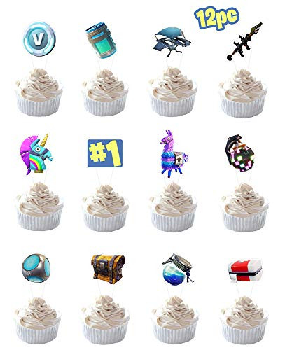 Party Hive 12pc Gaming Cupcake Toppers for Birthday Party Event Decor