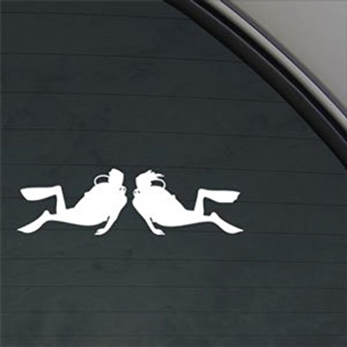 Scuba Diver Dive Couple Decal Diving Window Sticker | Car, Truck, Wall, Laptop, Computer, Phone | KCD222