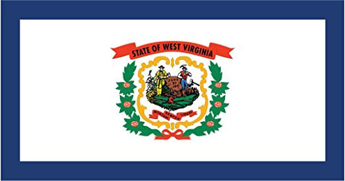 JMM Industries West Virginia Flag WV Vinyl Decal Sticker The Mountain State Car Window Bumper 2-Pack 5-Inches by 3-Inches Premium Quality UV-Resistant Laminate PDS354
