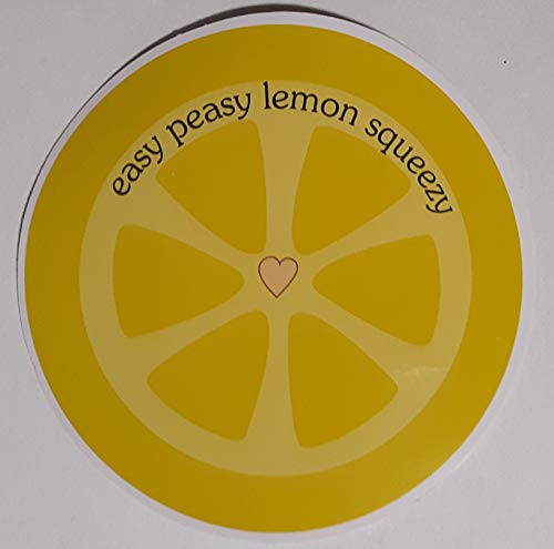 C and D Visionary CDX Easy Peasy Lemon Squeezy Sticker, Yellow