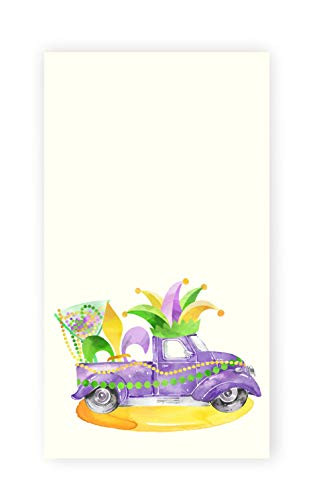 Mardi Gras Truck Print Kitchen Tea Towel - Mardi Gras Decor