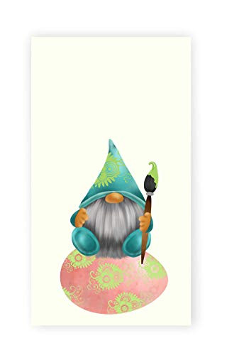 Easter Gnome Kitchen Tea Towel - Decorative Bath Hand Towel - Easter Kitchen Decor, Hostess Gift Idea