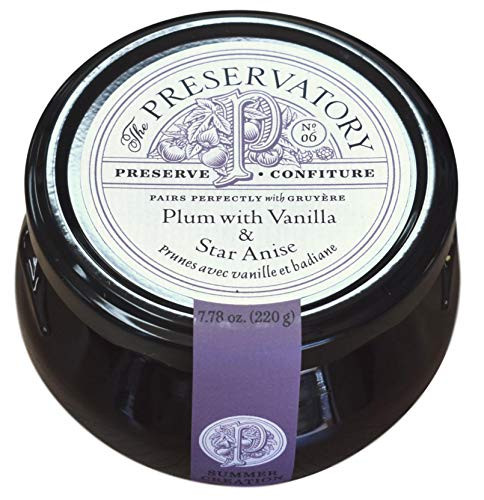 The Preservatory - Plum with Vanilla  and  Star Anise Artisanal Preserve, 7.78 Oz
