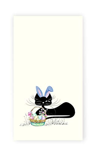 Easter Cat Kitchen Tea Towel, Bath Hanging Hand Towel, Easter Decor, Hostess Gift Idea