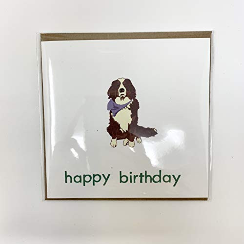 Bernese Mountain Dog Happy Birthday Greeting Card