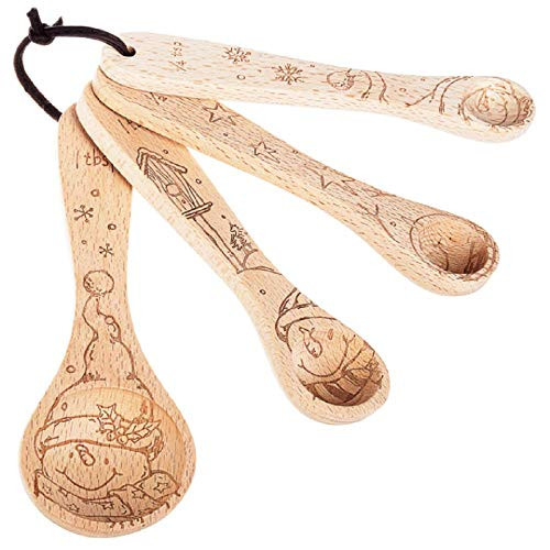 Ganz EX20316 Measuring Spoons - Snowman (4 pc. set) Brown