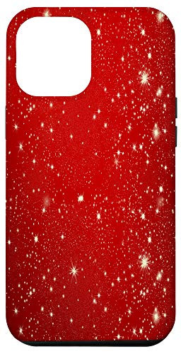 iPhone 12 Pro Max Red Design with Christmas Stars Case