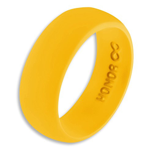 Honor Eternity Ring Men's Silicone Ring Rubber Wedding Band (Dark Goldenrod, 12)