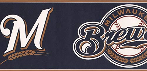 Milwaukee Brewers MLB Baseball Team Fan Sports Wallpaper Border Modern Design, Roll 15' x 6''