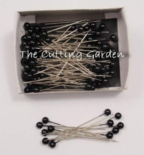 Lomey Pearl Black Corsage / Boutonniere Pins 2" pk/144