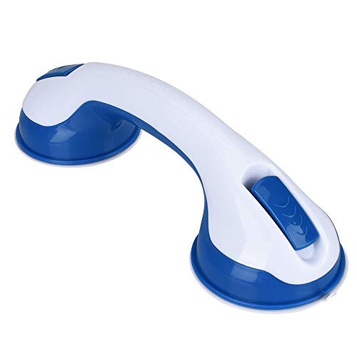 FuAo Suction Cup Shower Grab Bar, Shower Handle, Bathroom Balance Bar, Safety Hand Rail Support Bar for Handicap Elderly Injury, Senior Assist Bath Tub Wall Mount Handleblue