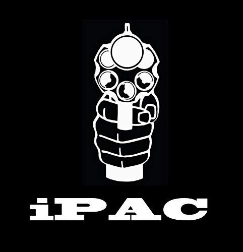 Makarios LLC Gun iPac Cars Trucks Vans Walls Laptop MKR| White |5.5 x 5|MKR481