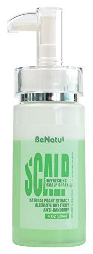 Anti-Dandruff Refreshing Spray - Scalp Treatment Massage Serum with Organic Essential Oils (Tea Tree, Peppermint, Rosemary) for Dry Itchy  and  Flaky Scalp 4 oz