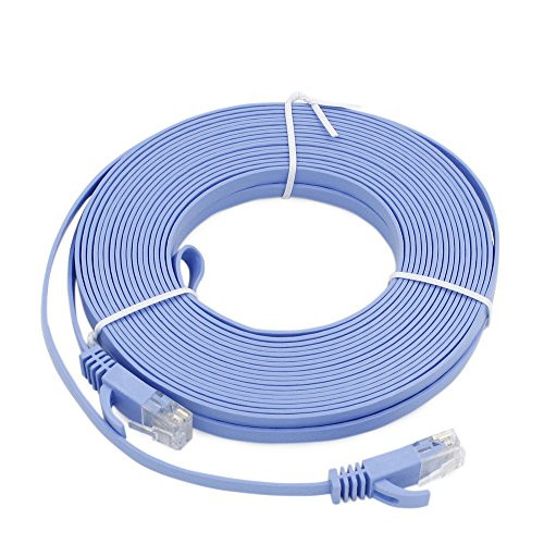 82ft 25M UltraThin CAT6 RJ-45 Ethernet Network LAN Internet Cable Flat UTP Blue