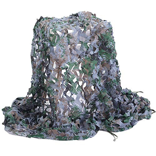 Senmortar Camo Netting, Camouflage Net Army Mesh nets Lightweight Durable for Sunshade Decoration Hunting Blind Shooting Camping Photography (Woodland Digital, 2 x 3 M = 6.56 x 9.8 FT)