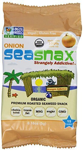 SeaSnax Grab and Go Roasted Seaweed Snack, Toasty Onion, 0.18-Ounce (Pack of 6) by SeaSnax  Foods