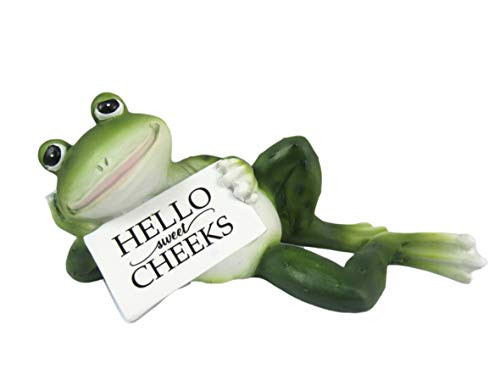 DWK  inchCheeky Frog Indoor Outdoor Adorable Statue   Garden Decor   Outdoor Decor   Patio Decor   Garden Decorations   Garden Statues -7.25 inch inches